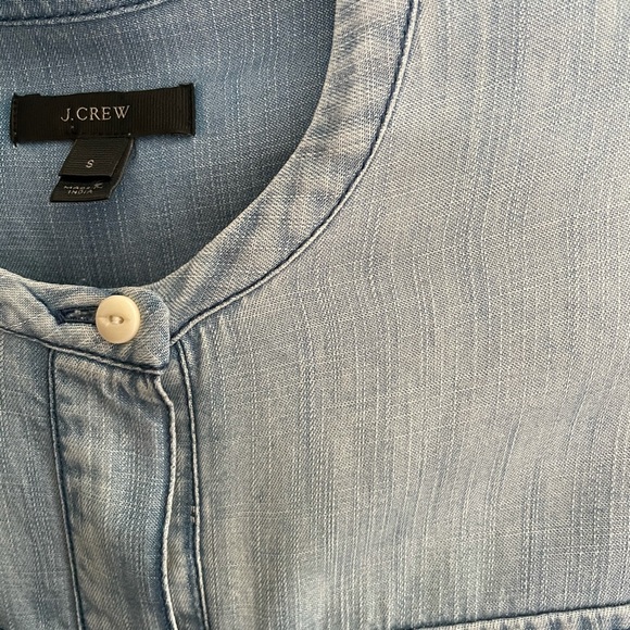 J. Crew small Blue Drapey Chambray Shirtdress - Picture 8 of 8